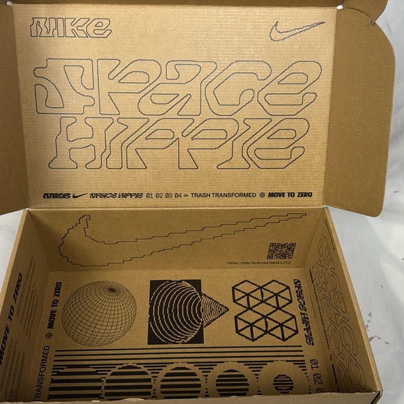 Nike Space Hippie 04 Sneakers Light Bone/Olive Grey-White CZ6398-009 Confetti - Picture 8 of 10